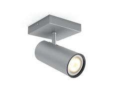 Philips Lighting 5046148P8 Philips Hue White Ambiance Faretto LED Buratto Singolo, 5.5W Equivalenti a 25W, Color Alluminio 5.5 W, 11.2 x 13.6 x 10.2, 2 UnitÃ 