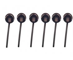 MEPRA Due Bronzo Confezione 6 Cucchiai Moka, Acciaio Inossidabile 18/10