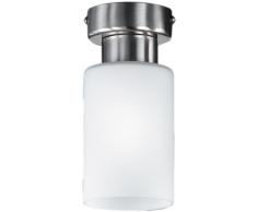 Leuchten 84151 Ciclo - Lampada a soffitto in nichel opaco e vetro opalino opaco, eco alogena, E14 28 W, Ã 8 x 18 cm