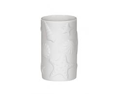 Kleine Wolke 5090100852Â Bicchiere Porta spazzolini Star Fish, Accessori da Bagno, Bianco