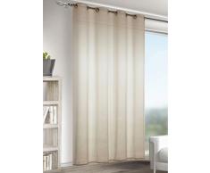Albani Willkommen Zuhause Alex 256946 - Tenda con Occhielli, in Tessuto Strutturato Morbido Semitrasparente, Alta qualitÃ e Design alla Moda, Dimensioni: 245 x 140 cm (a x l), Colore: Crema
