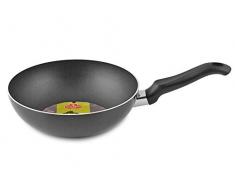 BALLARINI Firenze Wok Cucinotta 1 Manico, Alluminio, Nero, 24 cm