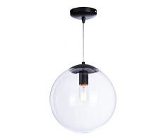 Globus, Lampadario a sospensione in vetro, 40 W, nero, Ã 34 x H 33 cm