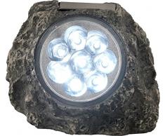 Globo IP44 - LAMPADA SOLARE ACCIAIO GRIGIO, 8XLED BIANCO, 16X13X10CM