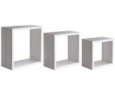 SANITEC Incubo Mensole da Parete, Legno, Rovere Imperiale, 15.5x35.0x35.0 cm, 3 unitÃ 