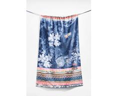Desigual Asciugamano Shower Exotic Jeans Asciugamano da Doccia Rettangolare Cotone Blu 95Â x 150Â cm