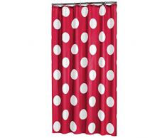 Sealskin Polka Tenda da Doccia, Poliestere, Rosso, 180 x 200 cm