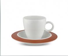 Alessi TAC1/76SCU Set di Due Tazze con sottotazza, Porcellana Bianco, 11 x 13.5 x 13.5