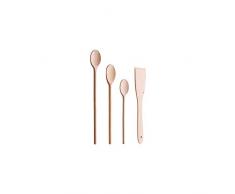 kela Maribor Cucchiaio da Cucina, in Legno di faggio, Legno, Beige, 4Â Pezzi