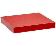 ModulHome 6RAN790BC - Mensola in MDF, 25 x 22,8 x 3,4 cm, Pannello MDF, Rosso, L25xP22,8x3,4cm