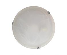 ONLI Duna - Plafoniera, Vetro, Diametro 40cm, Bianco, vetro;metallo