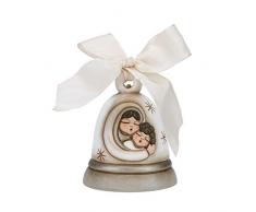 THUN - Campanella Bianca Maria e Gesù Bambino - Edizione Limitata 2017 - I Classici - Addobbo Natale per Albero con Fiocco - Ceramica