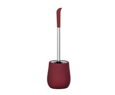 Wenko garnitur Sydney Matt porta scopino Con Rivestimento Soft Touch, Ceramica, Rosso, 12.5Â x 12.5Â x 39.5Â cm