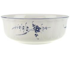 Villeroy & Boch Vieux Luxembourg Ciotola Rotonda, 24 cm, Porcellana Premium, Bianco/Blu