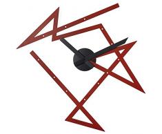 Alessi DL01 R Time Maze Orologio da Parete in Acciaio Colorato con Resina Epossidica, Rosso