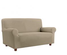 Italian Bed Linen Matthew Copridivano Bielastico Sagomato, Tessuto a Struttura Rigata, 96% Poliestere, 4% Elastometro, Tortora, 70/110 x 90 cm