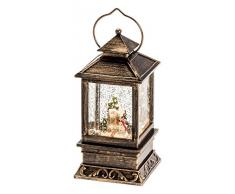 Konstsmide Neve Lanterna con 3 Candele, Riempito di Acqua/per Interni (IP20)/a Batteria