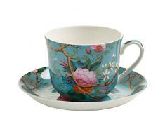 Maxwell & Williams Kilburn Tazza per la Colazione, con Piattino, Tazza per Il caffÃ¨ e Il tÃ¨, Victorian Garden, Porcellana, WK05300