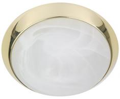 Niermann Standby a + + to e anello lampada da soffitto, parete in ottone lucido, Alabaster Art, 25 x 25 x 8 cm