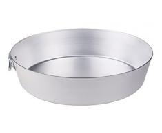 Pentole Agnelli FAMA4324 Tortiera Conica con Anello, Alluminio, Argento, 24 cm