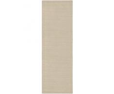 benuta Naturfaserteppich für Wohnzimmer und Schlafzimmer Tappeto, Beige, 68x240 cm