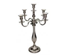 Insideretail Ltd - Candelabro a 5 Bracci, 30Â cm, Colore: Argento Lucido