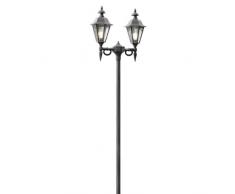 Konstsmide Pallas 527-750 lampada da terra B: 66 cm T: 25,5 cm B: 60/5 cm/2 x 100 W/IP23/laccato alluminio/nero