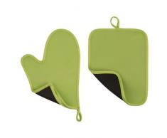 Premier Housewares Set di Guanto da Cucina e Presina in Neoprene, Verde