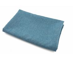 Galileo Casa Solid Tovaglia Antimacchia, PVC-Poliestere, Blu, 140x180x0.1 cm