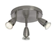 Brilliant AG Lampadario GU10, 3 W, Argento