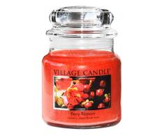 Village Candle 106316846 Berry Blossom Vaso Medio, Rosso, 9.7 x 9.5 x 10.1 cm