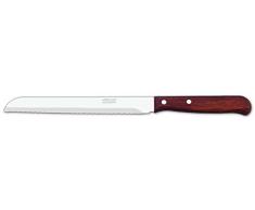 Arcos Serie Latina - Coltello Pane - Lama Acciaio Inossidabile Nitrum 170 mm - Manico Legno Compresso Colore Marrone