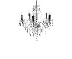 Wink design, Boston , Lampadario 5 Luci, Trasparente, Diametro 55 cm/Altezza 60 cm