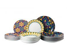 Thomas 69130-321492-28421 Colour Game - Servizio da tavola in porcellana, 18 pezzi, multicolore