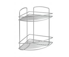 Metaltex serie Onda - Mensola angolare 2 ripiani per bagno - (460202)