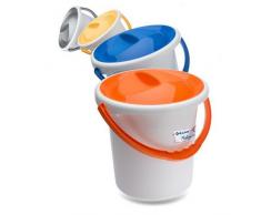 Digi Plast Pattumiera con Coperchio, Multicolore, 15 Litri