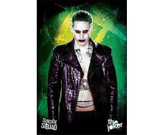 Maxi Poster del Joker, Personaggio del Film Suicide Squad, da affiggere su basi in Legno, Multicolore
