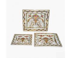 Better & Best Cen Set di 3 posacenere, Vaso Oro, Dimensioni 16 x 18 x 3 cm, 12 x 15 x 3 cm, 10 x 12 x 2,5 cm, Materiale: Ceramica, Marrone, Taglia Unica