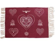 Tappeto 50 x 80 cm rif. COURCHEVEL COLOR_NAME Rosso 100% cotone diSoleil dOcre