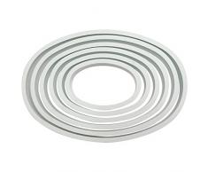 PME PNO3 Tagliapasta e Tagliabiscotti Ovale, Bianco, 6 unità