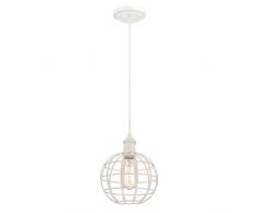 Westinghouse Lampada a Sospensione E27, Bianco, acciaio
