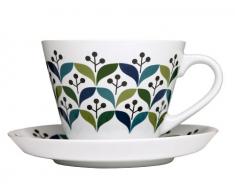 Sagaform Tazza da tÃ¨ Retro con piattino Colore: Blu