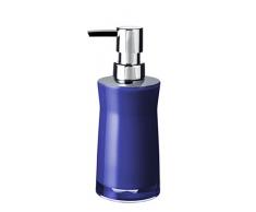 RIDDER Disco - Dispenser per Sapone in Acrilico, Colore: Blu 7 x 7 x 18,3 cm.