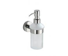 Wenko 20208100 Dispenser sapone Bosio lucido, 0.2 L, Acciaio inossidabile, 7 x 18 x 11 cm, Lucido