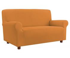 Italian Bed Linen Matthew Copridivano Bielastico Sagomato, Tessuto a Struttura Rigata, 96% Poliestere, 4% Elastometro, Mais, Matrimoniale, 130/170 x 90 cm