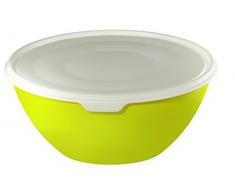 Rotho 1797305070 Ciotola con Coperchio, Ideale Come insalatiera, Perfetta per conservare e trasportare Alimenti, priva di BPA, capacità 8 l, Circa 35,5 x 35,5 x 15,5 cm, Verde/Trasparente