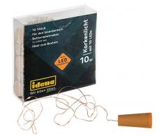 10 pezzi di luci a bottiglia, micro catena luminosa con 10 LED bianco caldo, filo di rame con tappi, batterie incluse, per matrimoni, feste, decorazioni, Natale, come luce datmosfera.