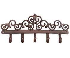 Esschert Design - Appendiabiti a 5 Ganci, Lungo 32 cm