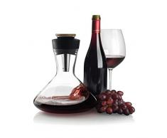 Caraffa di vino rosso Aerato, nero, 2 UnitÃ 