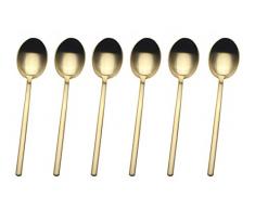 Mepra Due Ice Oro Confezione 6 Cucchiai Caffe, Acciaio Inossidabile 18/10